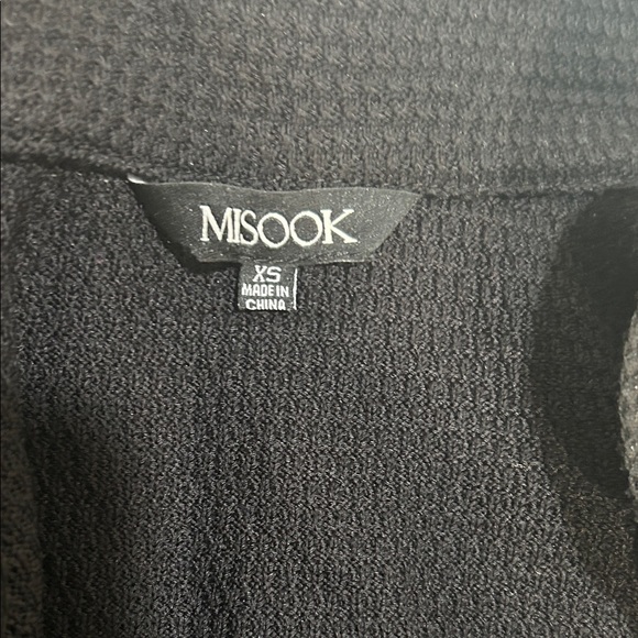 MISOOK WOMENS GOLD CHAIN TRIMMED BLACK BLAZER Sz XS - Picture 8 of 10